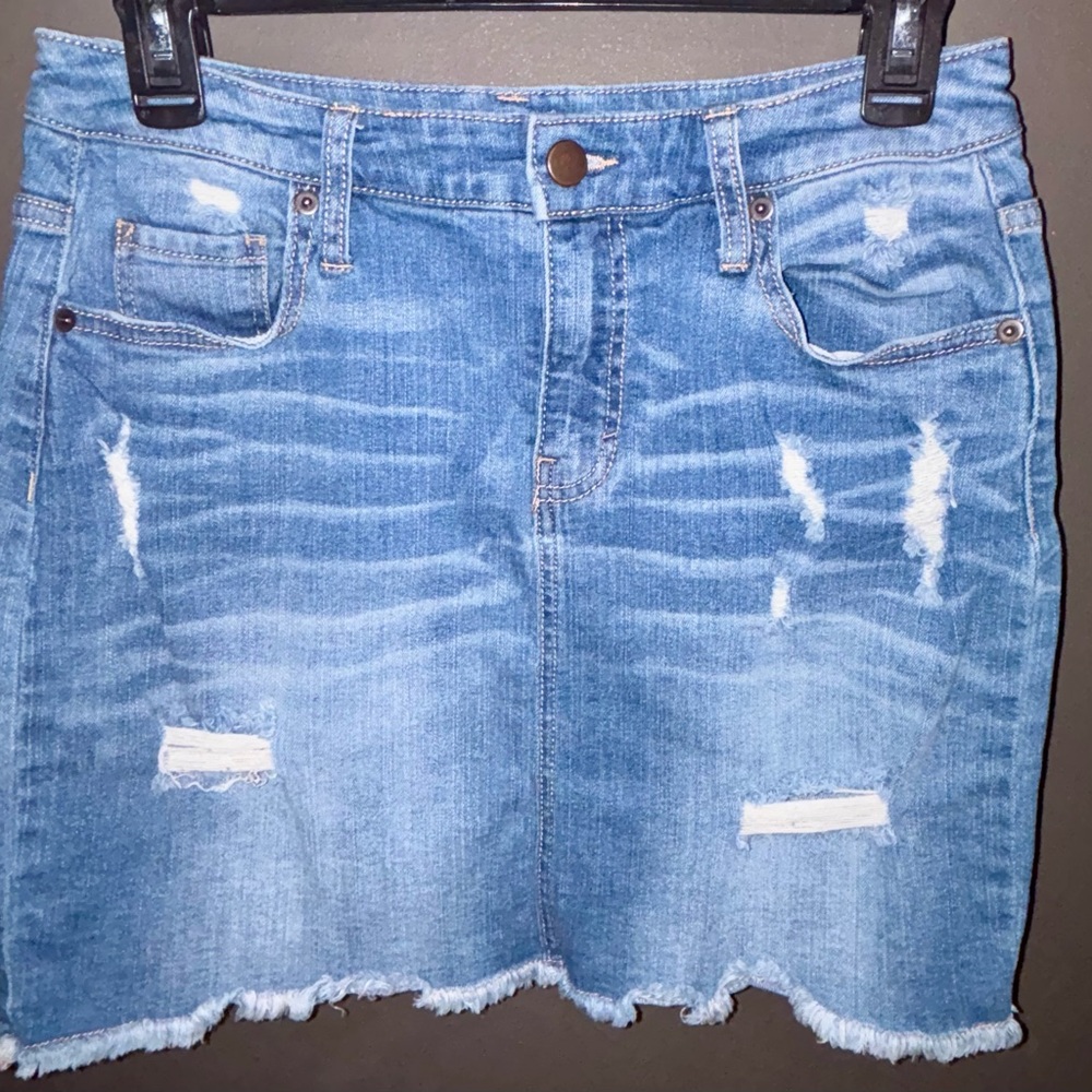 Denim Mini Skirt - Picture 3 of 15